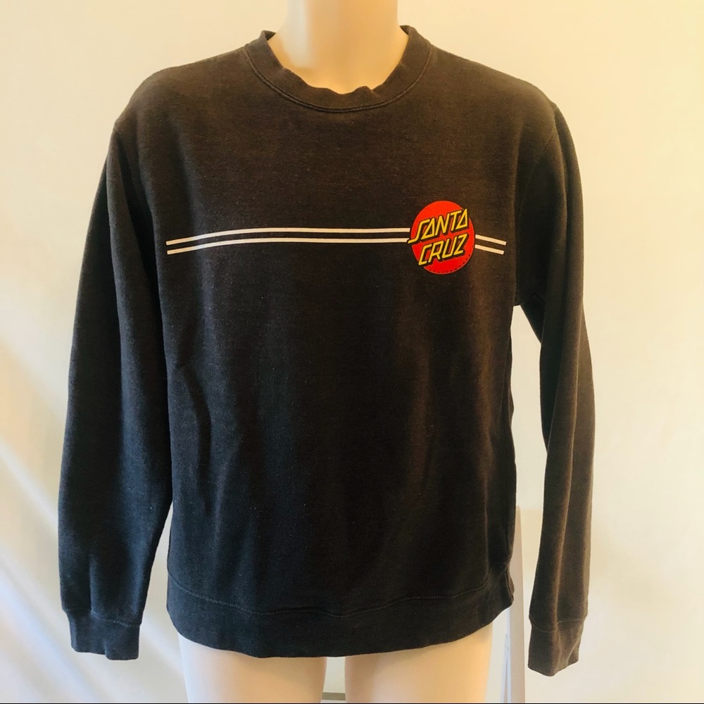 Original Santa Cruz Skateboards Classic Dot Charcoal Sweatshirt Size Small